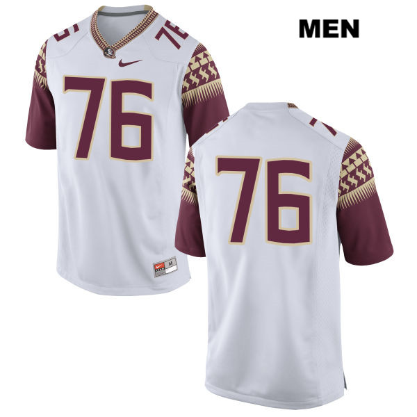 Men's NCAA Nike Florida State Seminoles #76 Arthur Williams College No Name White Stitched Authentic Football Jersey OEK2869DY